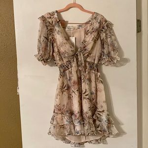 Pink Floral Flowey Dress